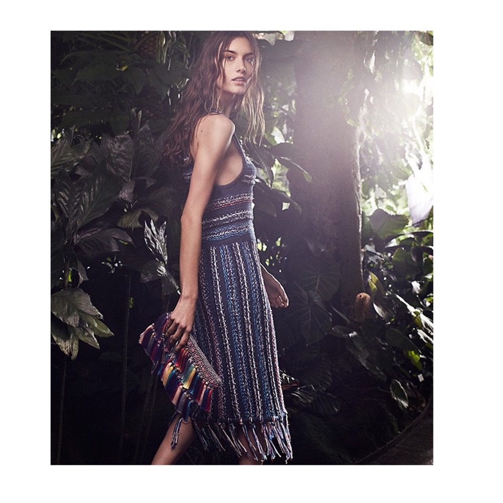 DEREK LAM - Pat striped Knit Fringe dress, XS - Picture 3 of 6